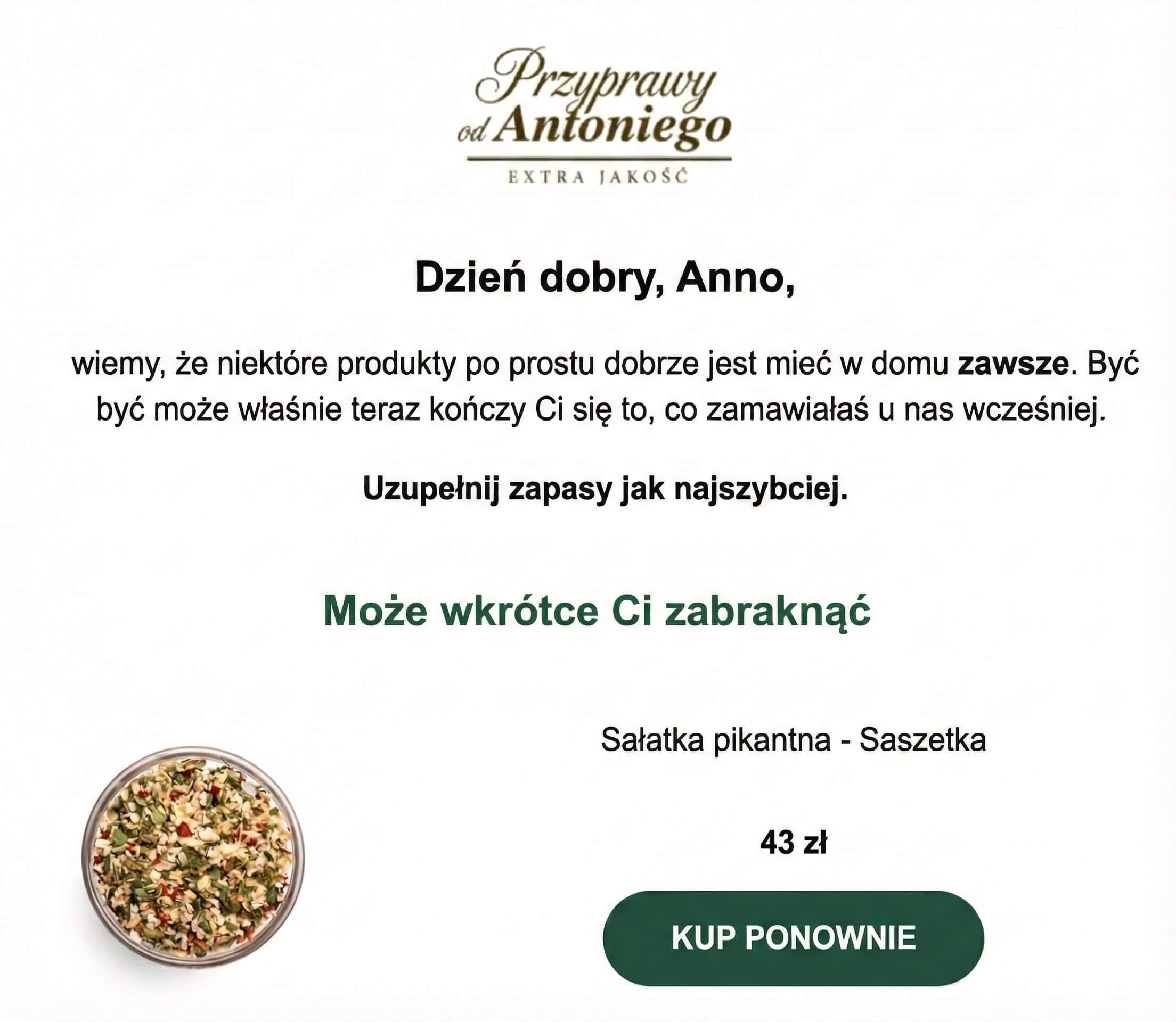 Przypominaj o kończących się produktach