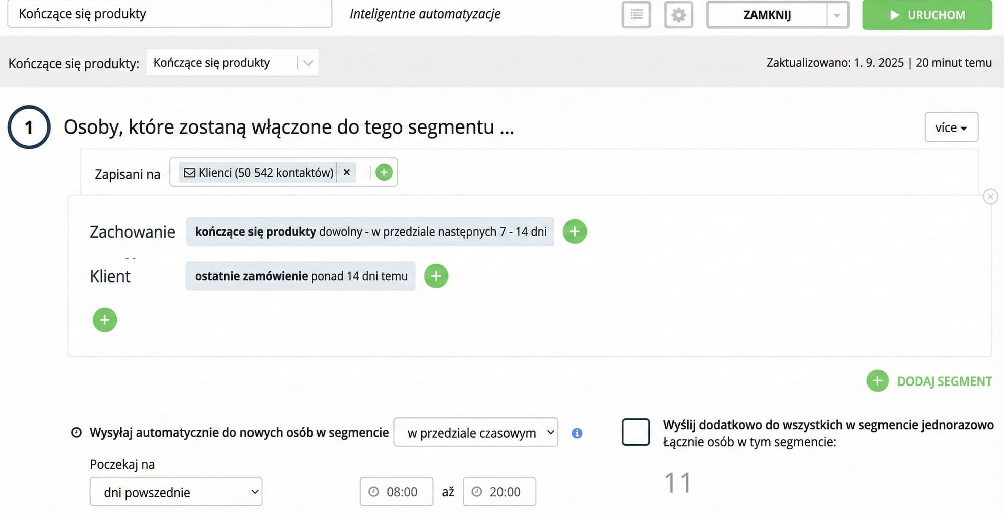 Co jest najlepsze w kampanii Kończące się produkty?
