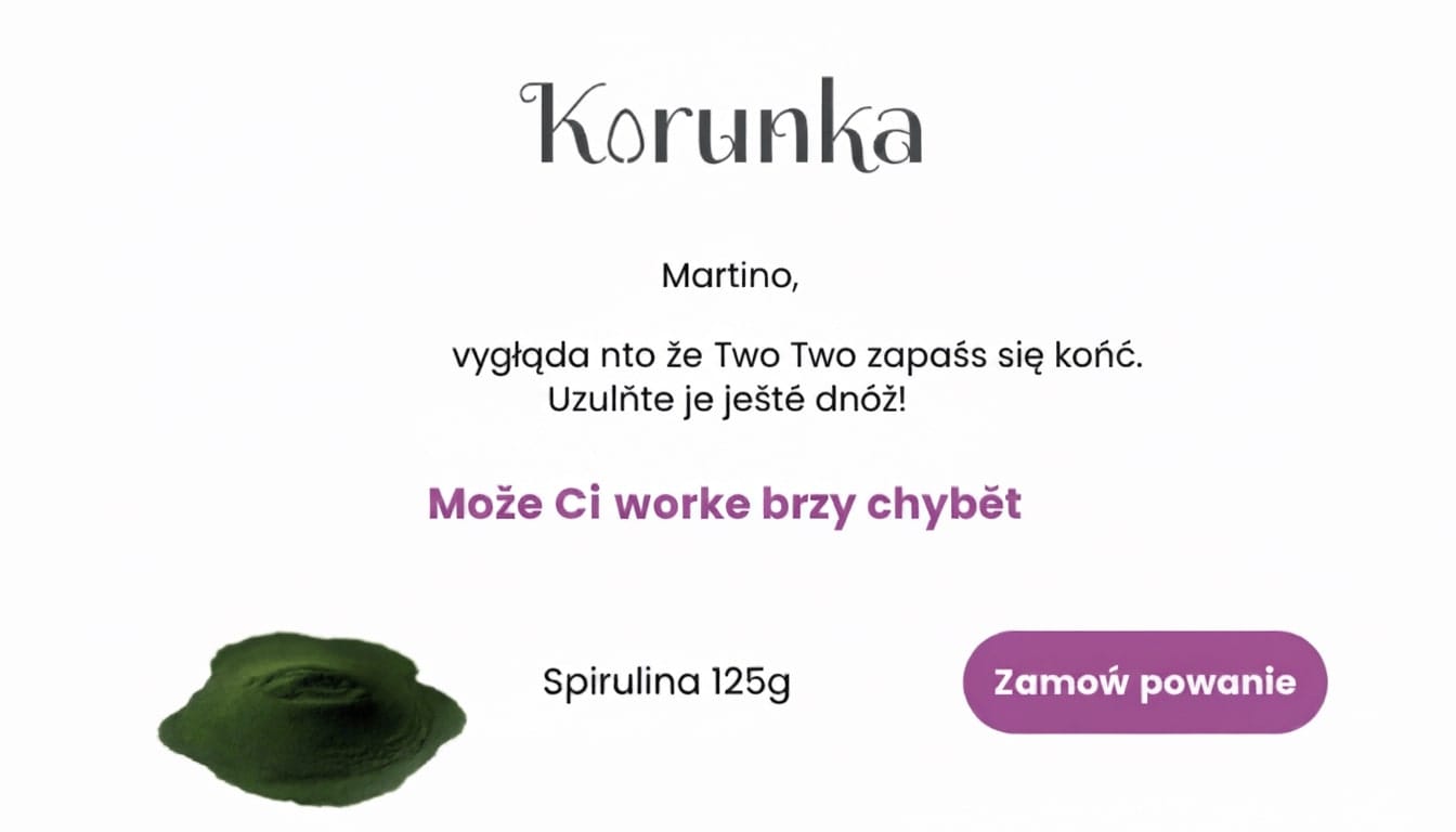 Co jest najlepsze w kampanii Kończące się produkty?