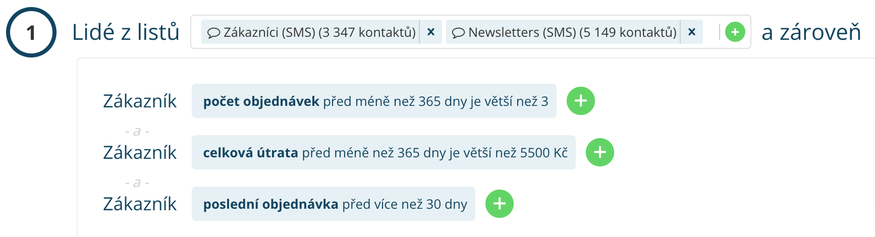 Vytvořte si segment věrných zákazníků