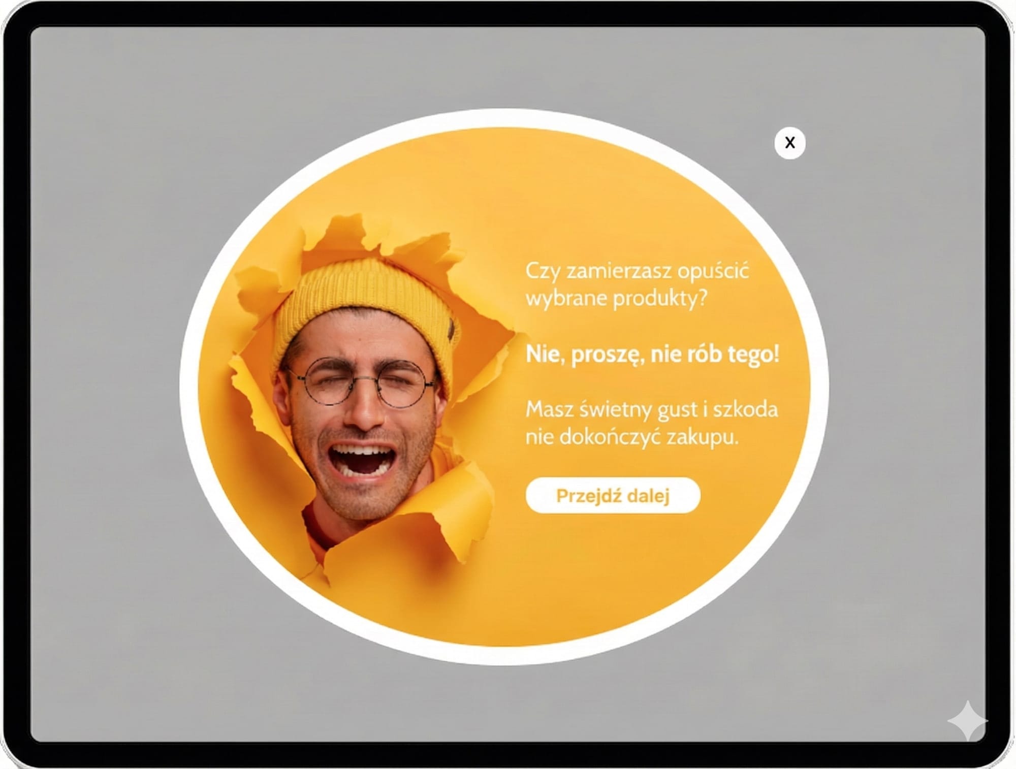 Zatrzymaj odwiedzających w momencie, gdy chcą opuścić stronę, wykorzystując pop-up typu exit intent.