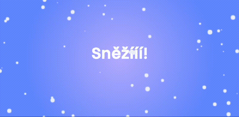 Webový efekt sněžení