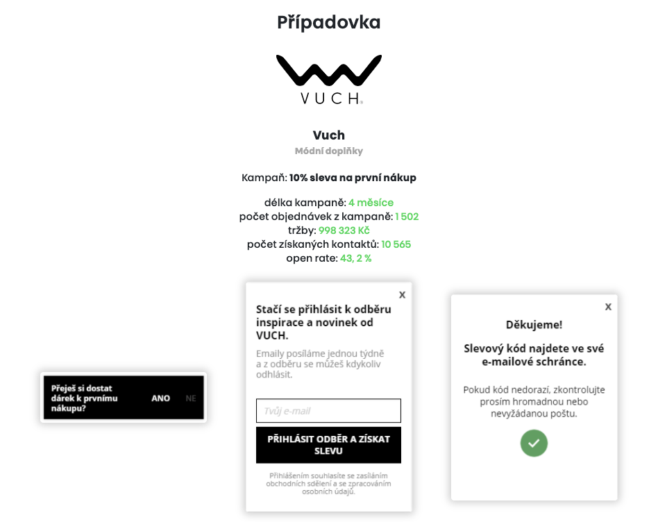 Případová studie Sleva na první nákup