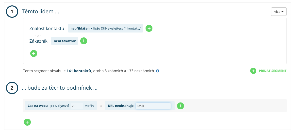 Personalizace a zacílení pop-upů.