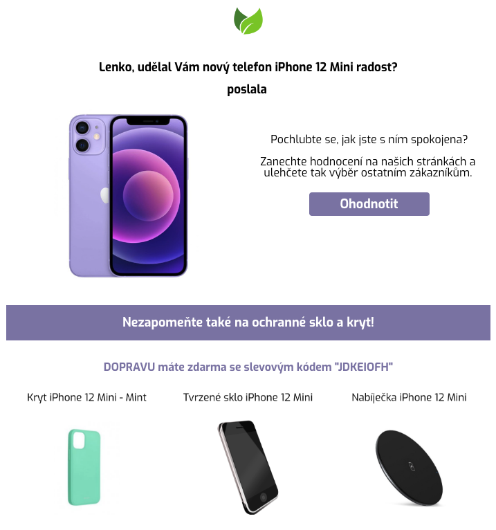 Doporučené produkty na základě produktů v košíku