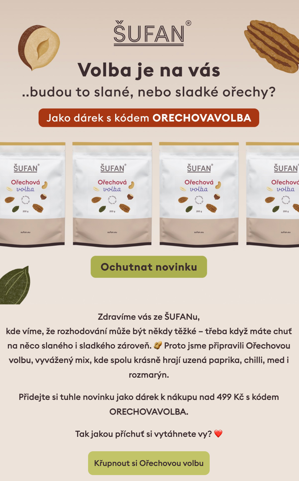 Ukázka newsletteru klienta Sufan.cz