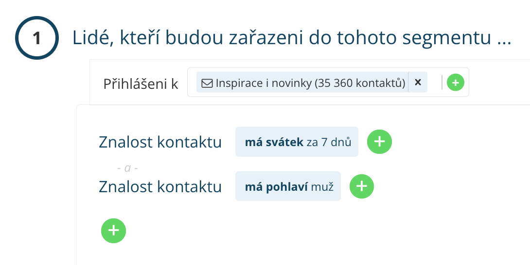 Segmentace svátek za 7 dnů
