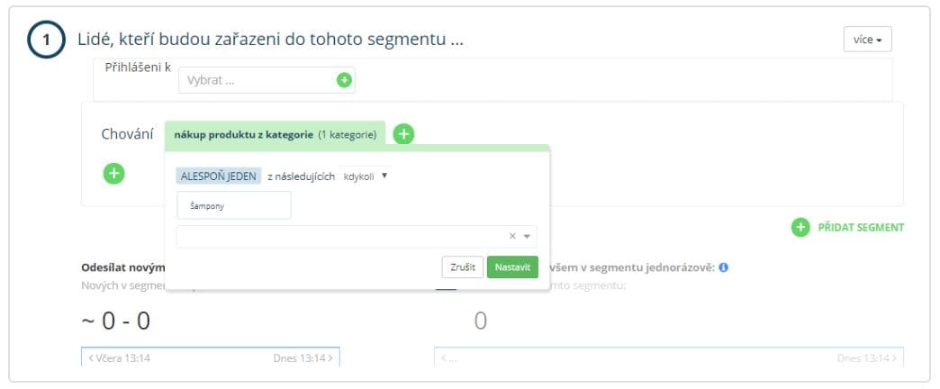 E-mailingová automatická kampaň na základě nákupní aktivity