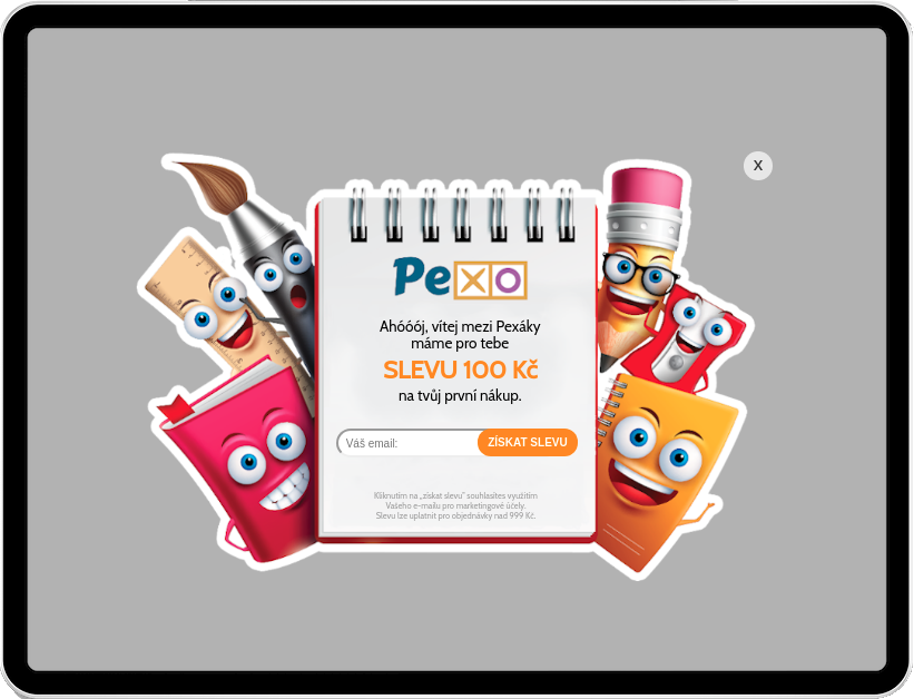 Popupy na míru - sleva na první nákup