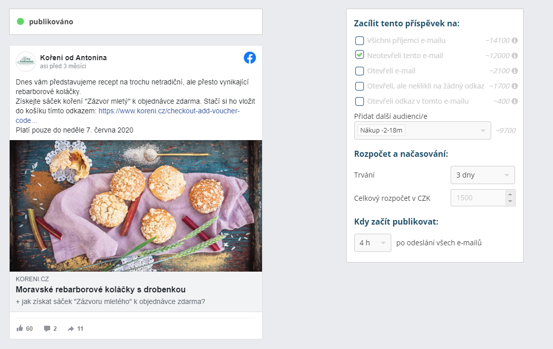 Cílení na Facebooku