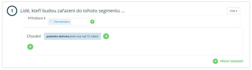 E-mailingová automatická kampaň podle poslední aktivity