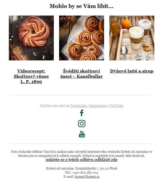 Úspěšná e-mailová kampaň musí obsahovat kvalitní patičku