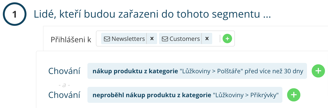 Ukázka segmentace Leadhub