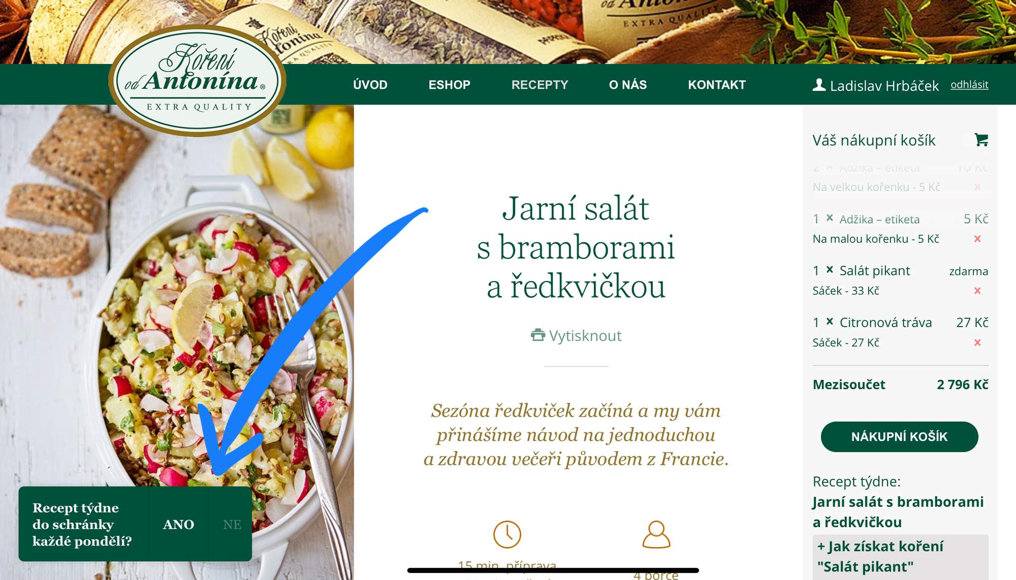 Potenciál popupů v dolní části webu