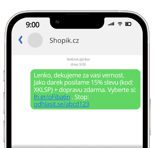 Personalizovaná SMS kampaň pro věrné zákazníky v Leadhubu