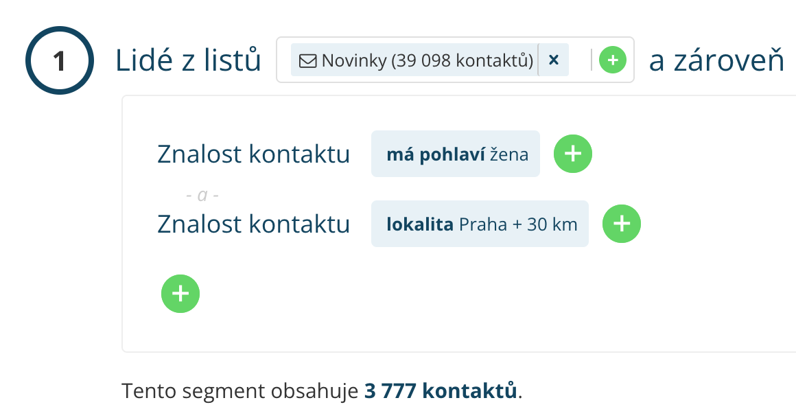 Segmentace v Leadhubu na základě znalosti kontaktů odběratelské databáze