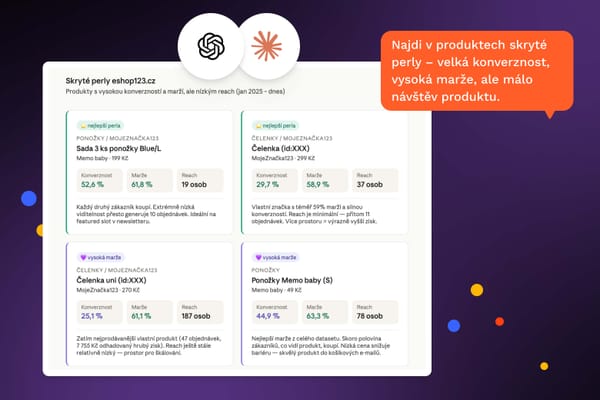Produktová analytika v Leadhubu: co o svém e-shopu zjistíte a jak na to navázat s AI